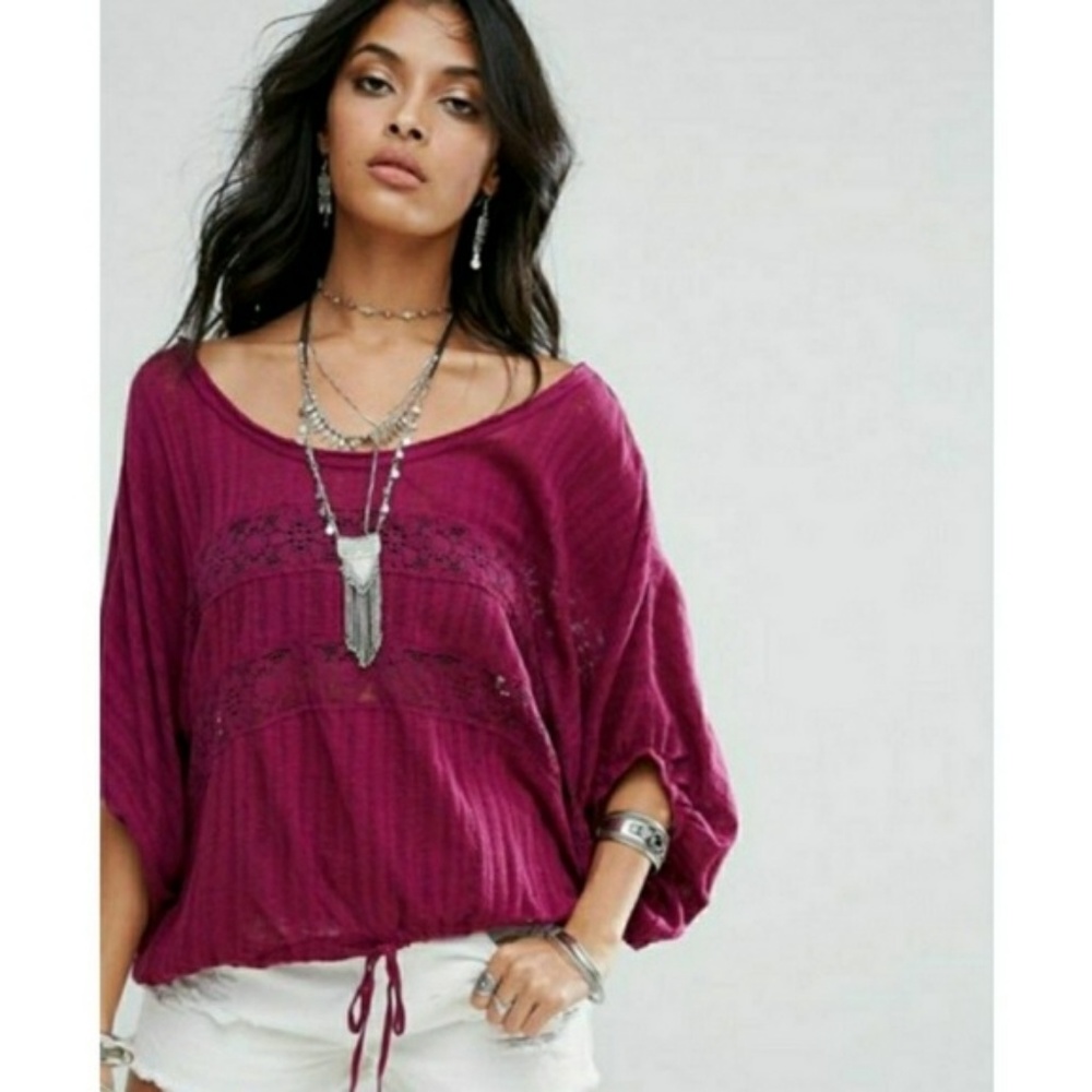 Free People Im Your Baby Lace Crochet Pullover S - Picture 2 of 5